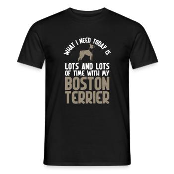 Boston Terrier Gifts - Männer T-Shirt - Schwarz - Vorne - AI Model Male 178 light (178cm)