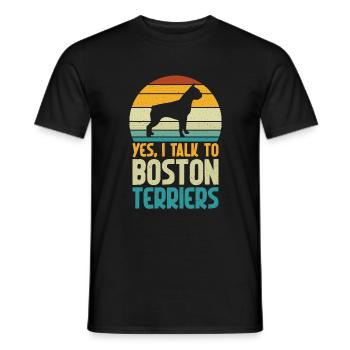 Boston Terrier Gifts - Männer T-Shirt - Schwarz - Vorne - AI Model Male 178 light (178cm)