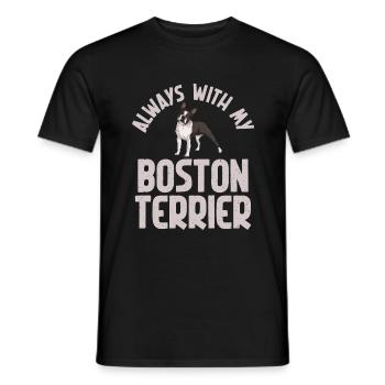 Boston Terrier Gifts - Männer T-Shirt - Schwarz - Vorne - AI Model Male 178 light (178cm)