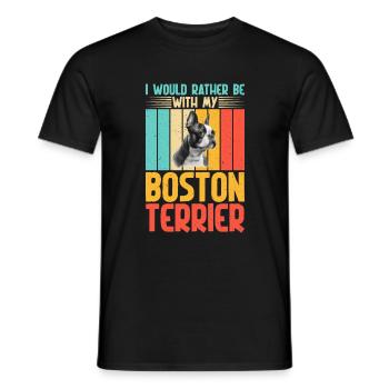 Boston Terrier Gifts - Männer T-Shirt - Schwarz - Vorne - AI Model Male 178 light (178cm)