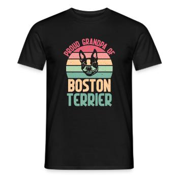 Boston Terrier Gifts - Männer T-Shirt - Schwarz - Vorne - AI Model Male 178 light (178cm)
