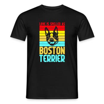 Boston Terrier Gifts - Männer T-Shirt - Schwarz - Vorne - AI Model Male 178 light (178cm)