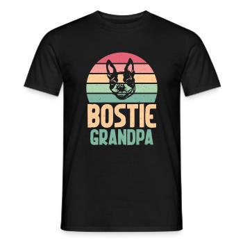 Boston Terrier Gifts - Männer T-Shirt - Schwarz - Vorne - AI Model Male 178 light (178cm)