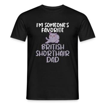 British Shorthair Gifts - Männer T-Shirt - Schwarz - Vorne - AI Model Male 178 light (178cm)