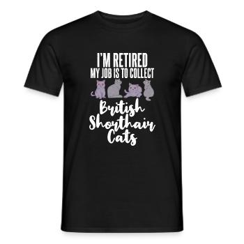 British Shorthair Gifts - Männer T-Shirt - Schwarz - Vorne - AI Model Male 178 light (178cm)