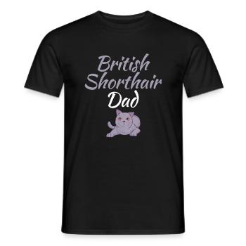 British Shorthair Gifts - Männer T-Shirt - Schwarz - Vorne - AI Model Male 178 light (178cm)