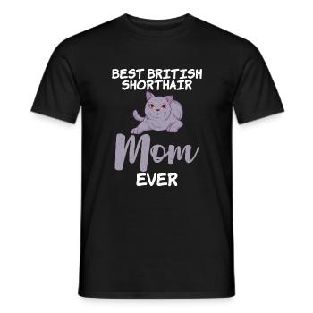 British Shorthair Gifts - Männer T-Shirt - Schwarz - Vorne - AI Model Male 178 light (178cm)