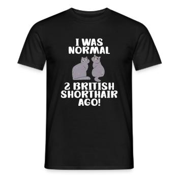 British Shorthair Gifts - Männer T-Shirt - Schwarz - Vorne - AI Model Male 178 light (178cm)