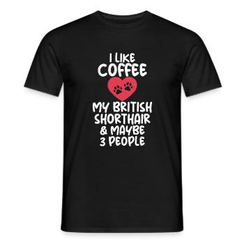 British Shorthair Gifts - Männer T-Shirt - Schwarz - Vorne - AI Model Male 178 light (178cm)