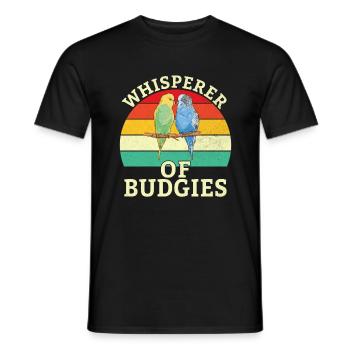 Budgie Gift - Männer T-Shirt - Schwarz - Vorne - AI Model Male 178 light (178cm)