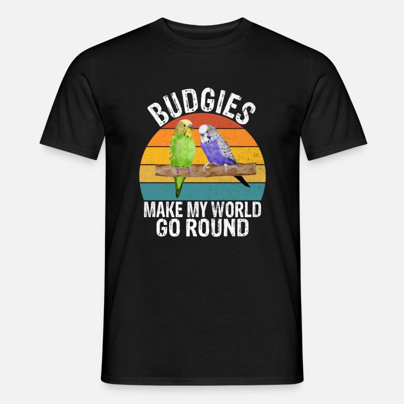 Budgie Gift - Männer T-Shirt - Schwarz