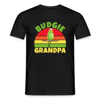Budgie Gift - Men's T-Shirt - black - Front - AI Model Male 178 light (178cm)
