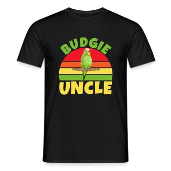 Budgie Gift - Männer T-Shirt - Schwarz - Vorne - AI Model Male 178 light (178cm)