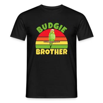 Cadeau de perruche - T-shirt homme - noir - Devant - AI Model Male 178 light (178cm)