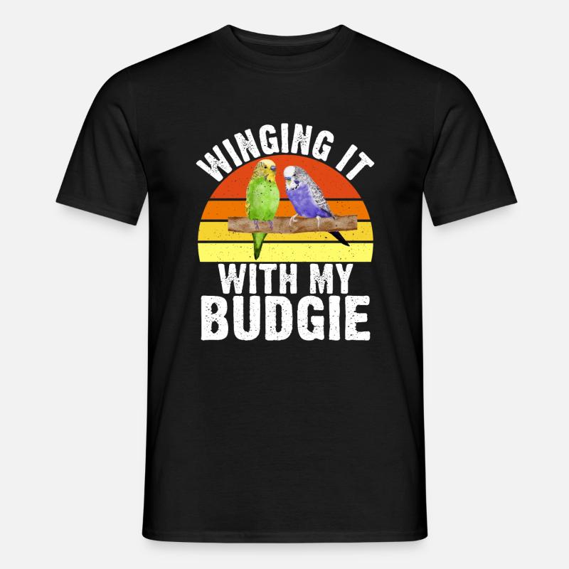 Budgie Gift - Männer T-Shirt - Schwarz