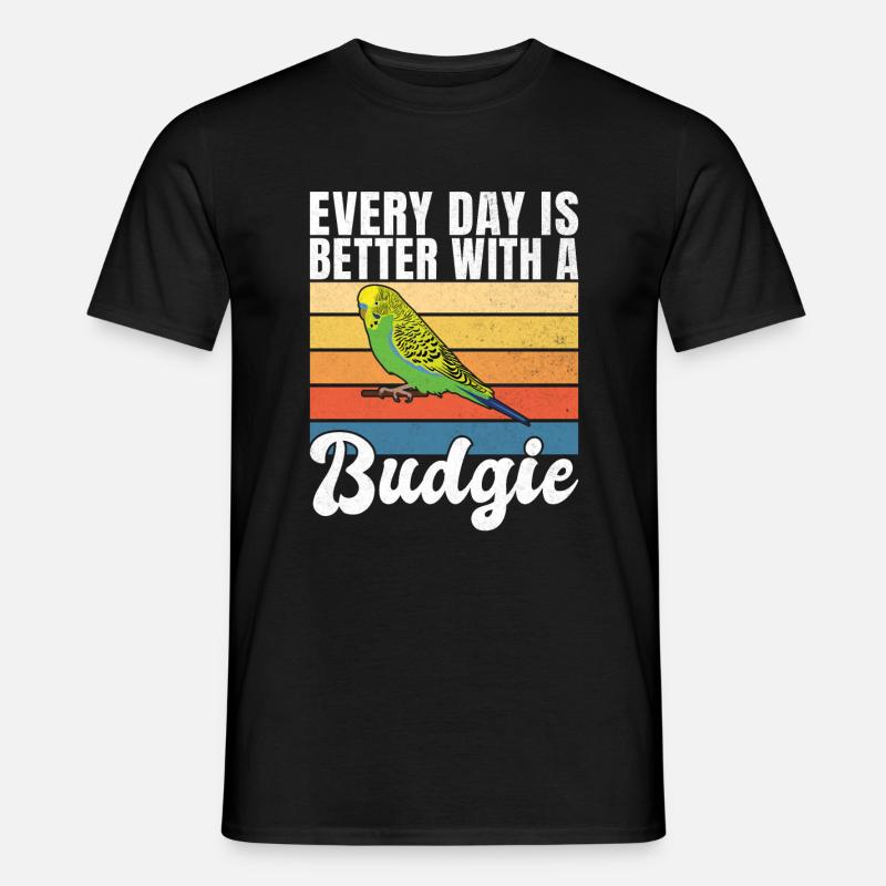 Budgie Gift - Männer T-Shirt - Schwarz