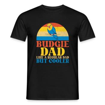 Budgie Gift - Men's T-Shirt - black - Front - AI Model Male 178 light (178cm)