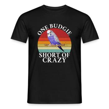 Budgie Gift - Männer T-Shirt - Schwarz - Vorne - AI Model Male 178 light (178cm)