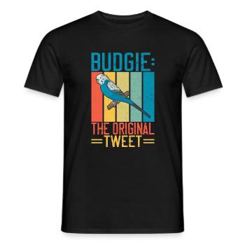 Budgie Gift - Männer T-Shirt - Schwarz - Vorne - AI Model Male 178 light (178cm)