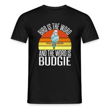 Budgie Gift - Männer T-Shirt - Schwarz - Vorne - AI Model Male 178 light (178cm)
