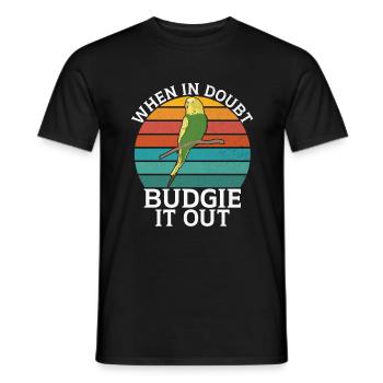 Budgie Gift - Männer T-Shirt - Schwarz - Vorne - AI Model Male 178 light (178cm)