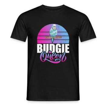 Budgie Gift - Men's T-Shirt - black - Front - AI Model Male 178 light (178cm)