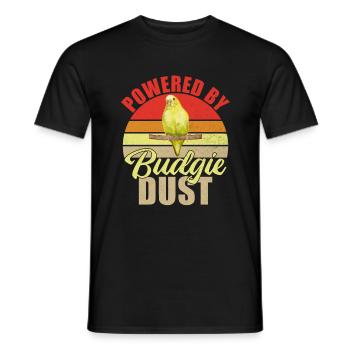 Budgie Gift - Men's T-Shirt - black - Front - AI Model Male 178 light (178cm)