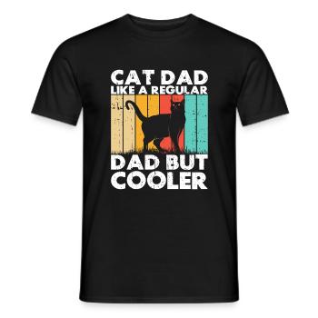 Cat Dad Gifts - Männer T-Shirt - Schwarz - Vorne - AI Model Male 178 light (178cm)