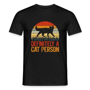 Cat Dad Gifts - Männer T-Shirt - Schwarz - Vorne - AI Model Male 178 light (178cm)