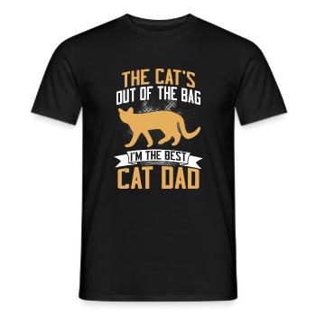 Cat Dad Gifts - Men's T-Shirt - black - Front - AI Model Male 178 light (178cm)