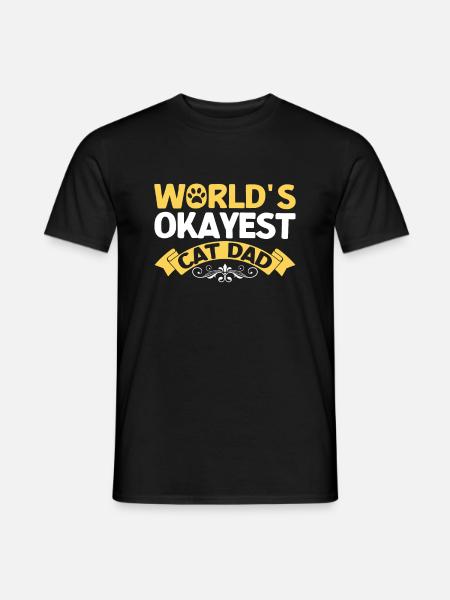Cat Dad Gifts - Männer T-Shirt - Schwarz