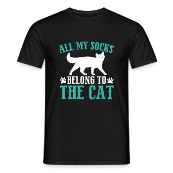 Cat Dad Gifts - Männer T-Shirt - Schwarz - Vorne - AI Model Male 178 light (178cm)
