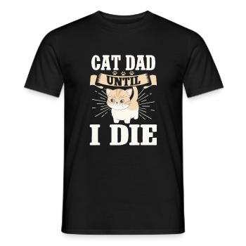 Cat Dad Gifts - Männer T-Shirt - Schwarz - Vorne - AI Model Male 178 light (178cm)
