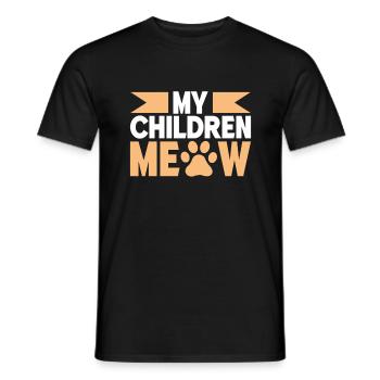 Cat Dad Gifts - Männer T-Shirt - Schwarz - Vorne - AI Model Male 178 light (178cm)