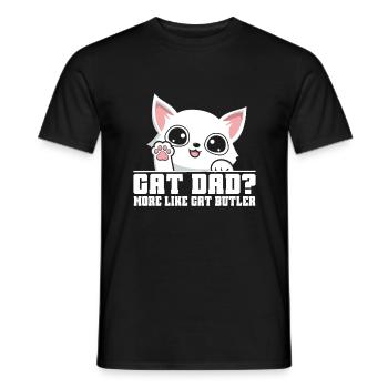 Cat Dad Gifts - Männer T-Shirt - Schwarz - Vorne - AI Model Male 178 light (178cm)