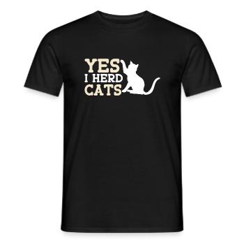 Cat Dad Gifts - Männer T-Shirt - Schwarz - Vorne - AI Model Male 178 light (178cm)