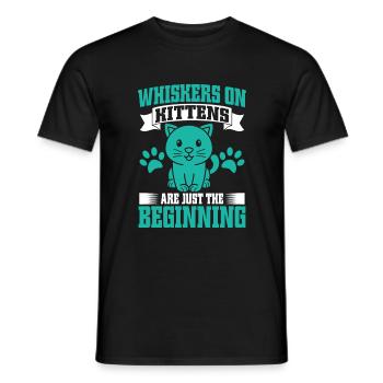 Cat Dad Gifts - Männer T-Shirt - Schwarz - Vorne - AI Model Male 178 light (178cm)
