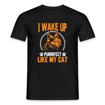 Cat Dad Gifts - Männer T-Shirt - Schwarz - Vorne - AI Model Male 178 light (178cm)