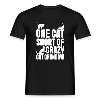 Cadeaux de grand-mère chat - T-shirt homme - noir - Devant - AI Model Male 178 light (178cm)