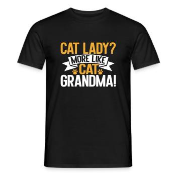 Cadeaux de grand-mère chat - T-shirt homme - noir - Devant - AI Model Male 178 light (178cm)
