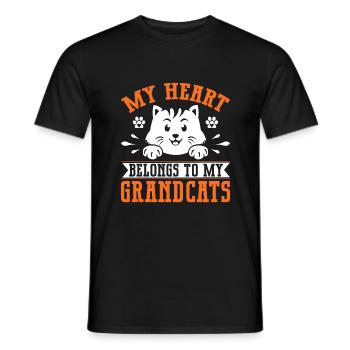 Cadeaux de grand-mère chat - T-shirt homme - noir - Devant - AI Model Male 178 light (178cm)