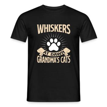 Cadeaux de grand-mère chat - T-shirt homme - noir - Devant - AI Model Male 178 light (178cm)
