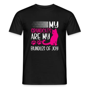 Cadeaux de grand-mère chat - T-shirt homme - noir - Devant - AI Model Male 178 light (178cm)