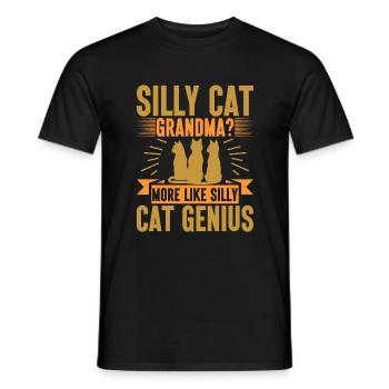 Cadeaux de grand-mère chat - T-shirt homme - noir - Devant - AI Model Male 178 light (178cm)