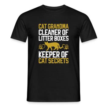 Cat Grandma Gifts - Männer T-Shirt - Schwarz - Vorne - AI Model Male 178 light (178cm)
