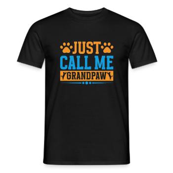 Chats Cadeaux Papy - T-shirt homme - noir - Devant - AI Model Male 178 light (178cm)
