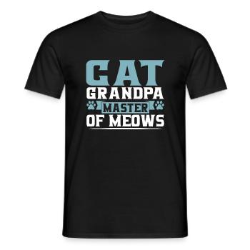 Chats Cadeaux Papy - T-shirt homme - noir - Devant - AI Model Male 178 light (178cm)