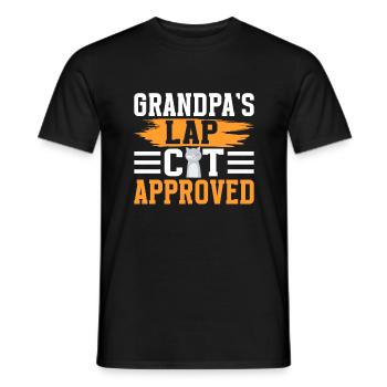 Chats Cadeaux Papy - T-shirt homme - noir - Devant - AI Model Male 178 light (178cm)