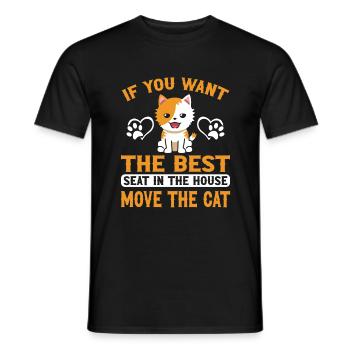 Chats Cadeaux Papy - T-shirt homme - noir - Devant - AI Model Male 178 light (178cm)