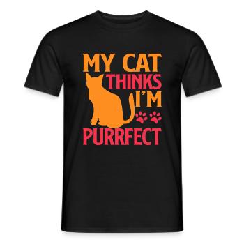 Cat Mom Gifts - Männer T-Shirt - Schwarz - Vorne - AI Model Male 178 light (178cm)
